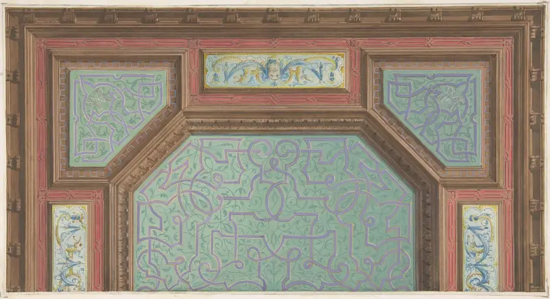 Design for Ceiling, Hôtel Hope av Jules-Edmond-Charles Lachaise