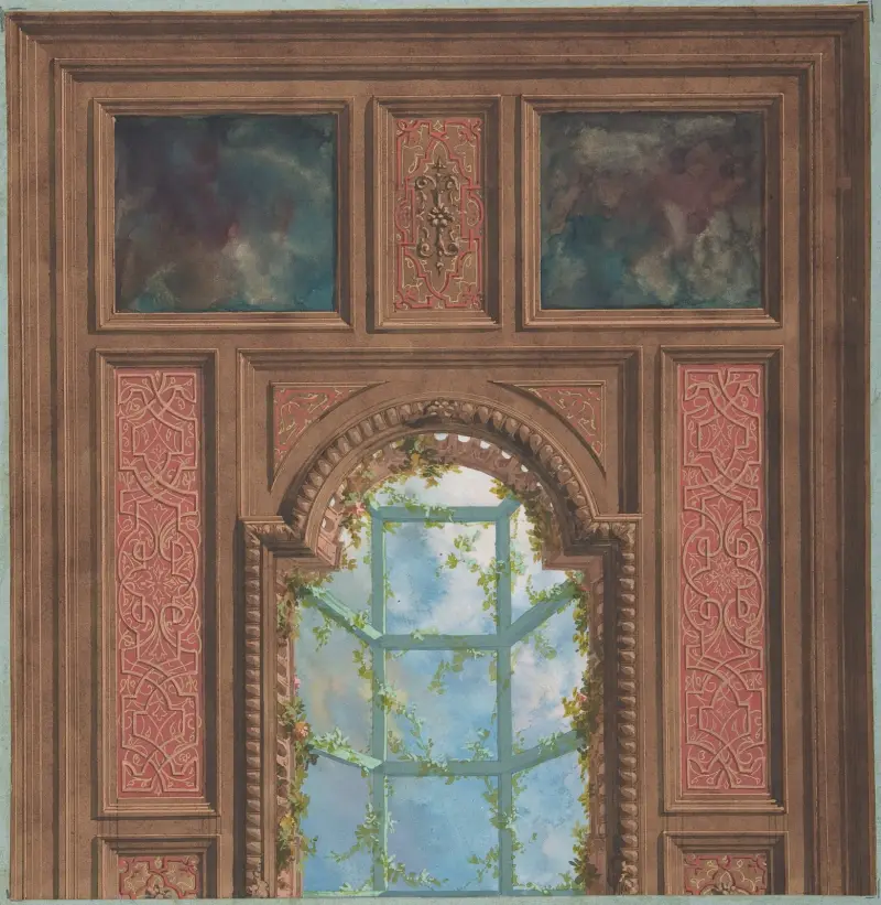 Design för kassettak (1800-talet) av Jules-Edmond-Charles Lachaise