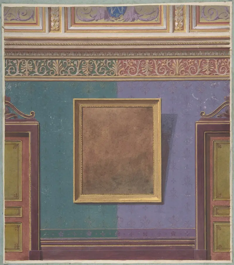 Entwurf für die Deckenausmalung im Schlafzimmer der Herzogin von Newcastle, Hôtel Hope von Jules-Edmond-Charles Lachaise
