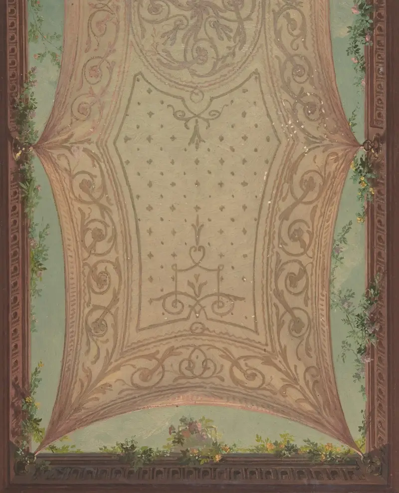 Design för galleritak, Hôtel Cottier av Jules-Edmond-Charles Lachaise