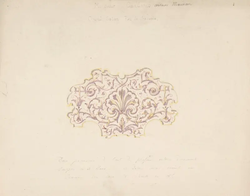 Design for Grand Salon, Ground Floor, Hôtel Candamo av Jules-Edmond-Charles Lachaise