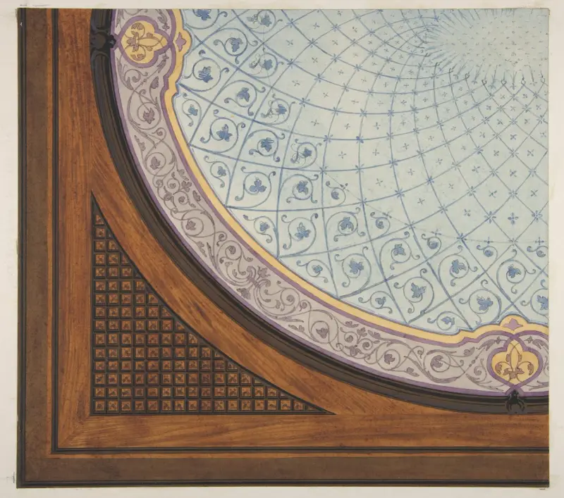 Design för målad takdekoration (1800-talet) av Jules-Edmond-Charles Lachaise