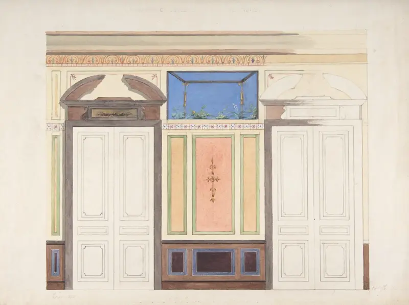 Förslag till väggutsmyckning, Hôtel Candamo av Jules-Edmond-Charles Lachaise