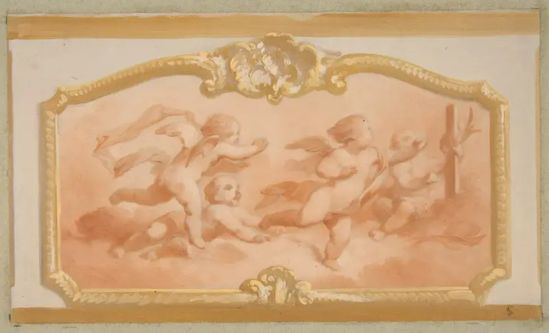Design med putti av Jules-Edmond-Charles Lachaise