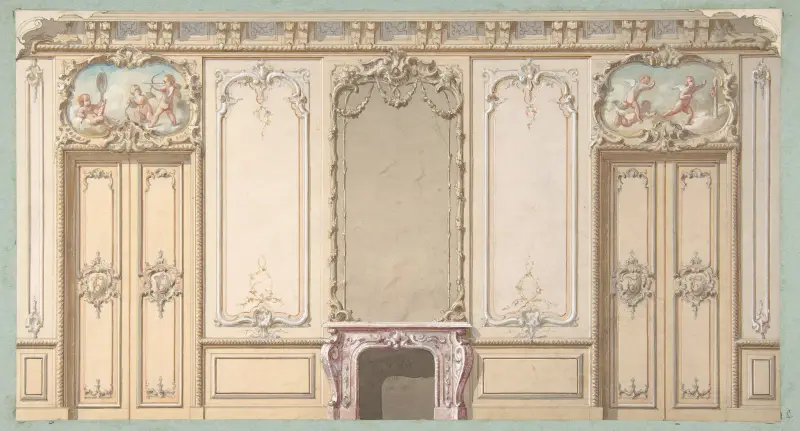 Salong i Louis XV-stil (1800-tal) av Jules-Edmond-Charles Lachaise
