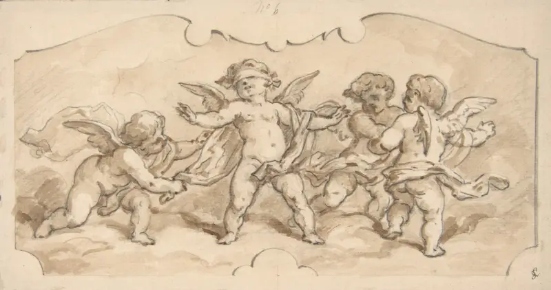 Putti i lek av Jules-Edmond-Charles Lachaise