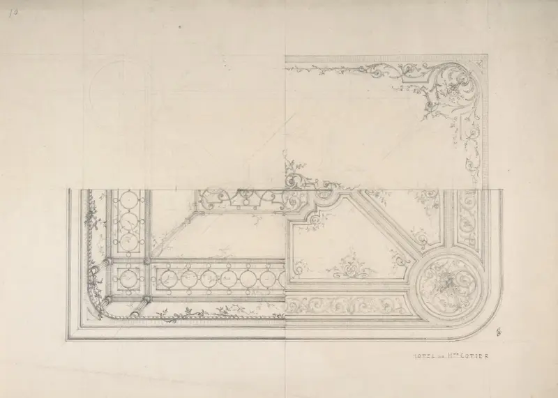 Tre takdesigner, Hôtel Cottier av Jules-Edmond-Charles Lachaise