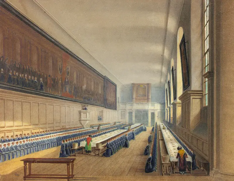 Hall of Christ’s Hospital av Augustus Charles Pugin