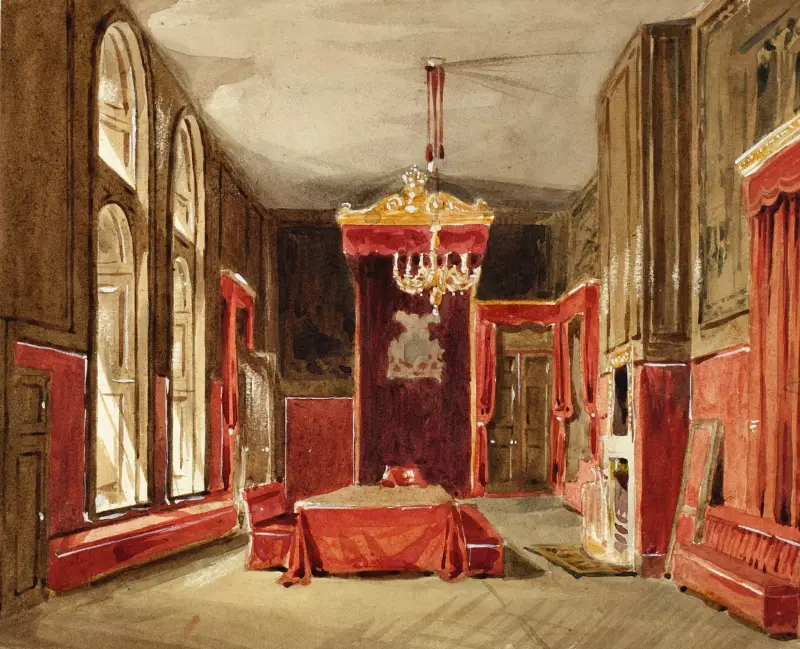 Study for Drawing Room, St. James, from Microcosm of London av Augustus Charles Pugin