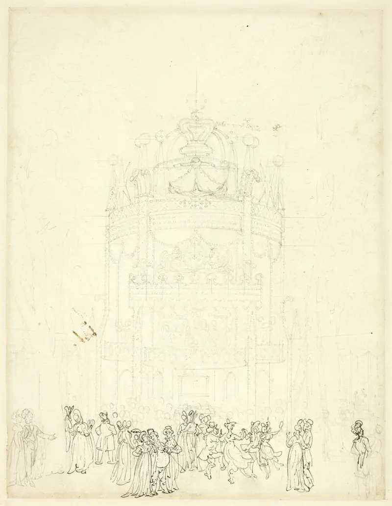 Studie für Vauxhall Garden von Augustus Charles Pugin