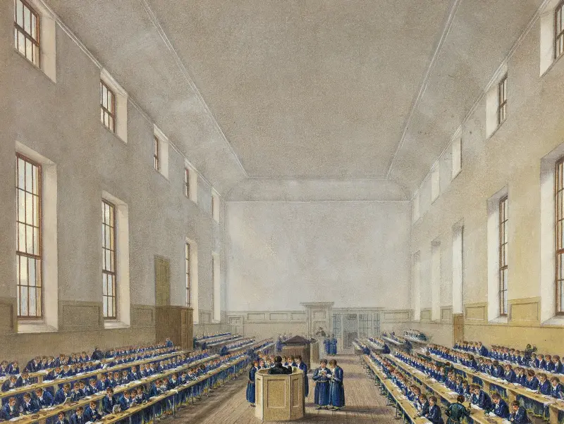 The Grammer School, Christ’s Hospital av Augustus Charles Pugin