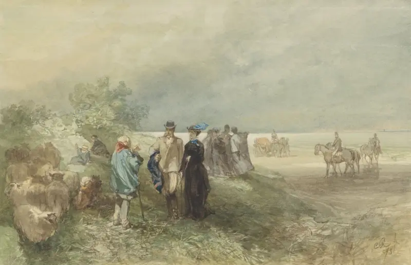 Vid Zuiderzees kust av Charles Rochussen