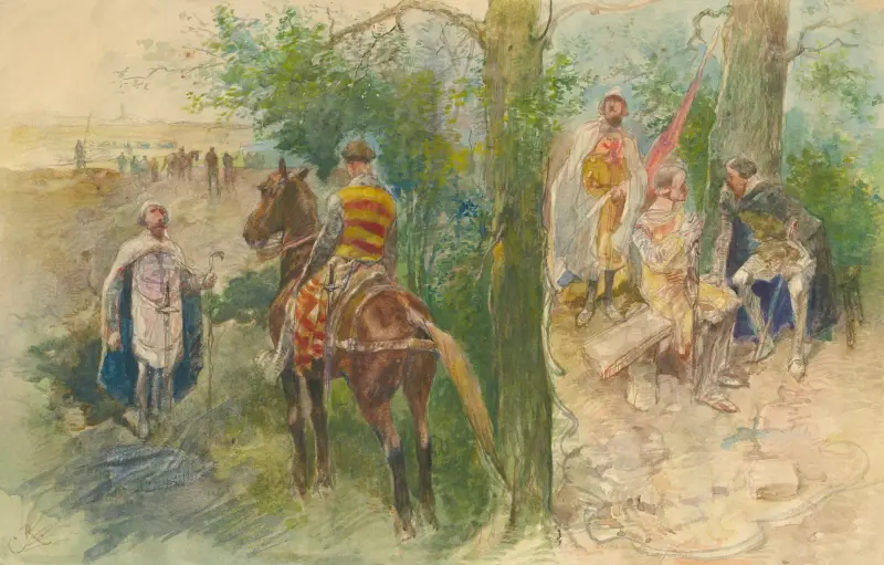 Scener från medeltiden av Charles Rochussen