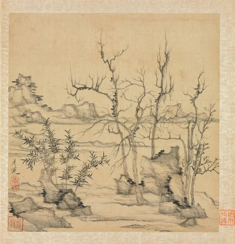 Landscape in the Style of Ni Zan av Chen Hongshou