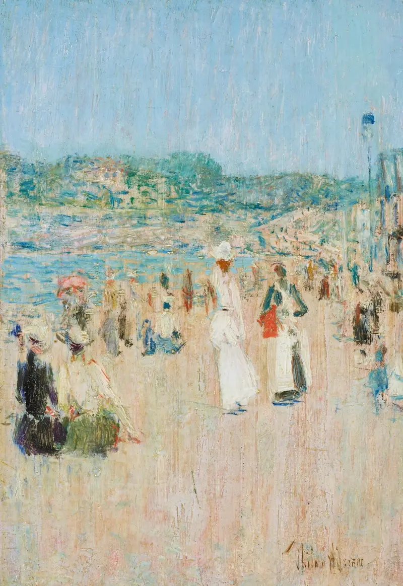 Stranden vid Newport av Childe Hassam