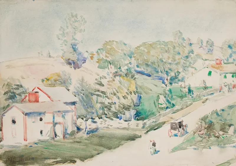 Lantväg av Childe Hassam