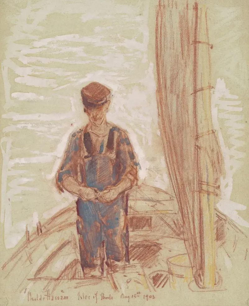 Fisherman, Isle Of Shoals av Childe Hassam