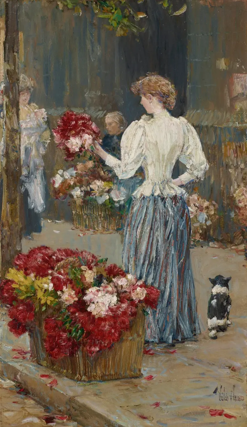 Flower Girl av Childe Hassam