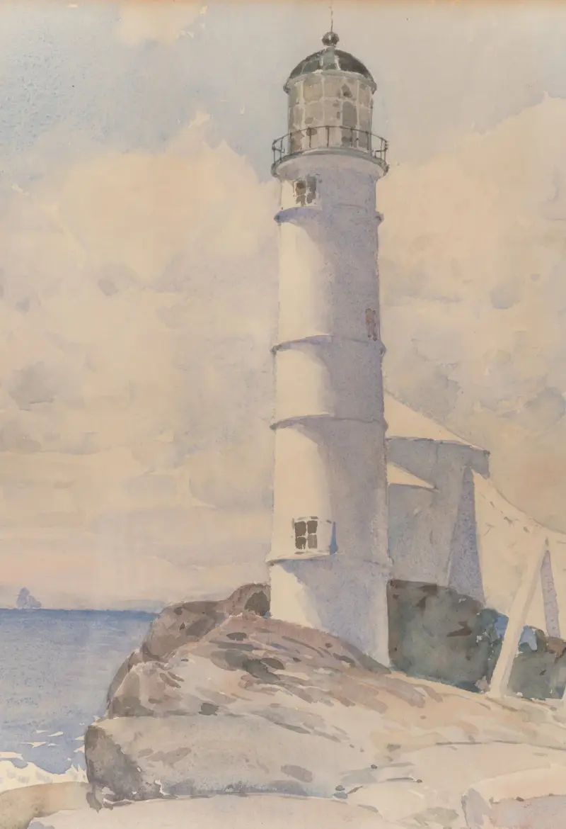 Fyr, Isle of Shoals av Childe Hassam