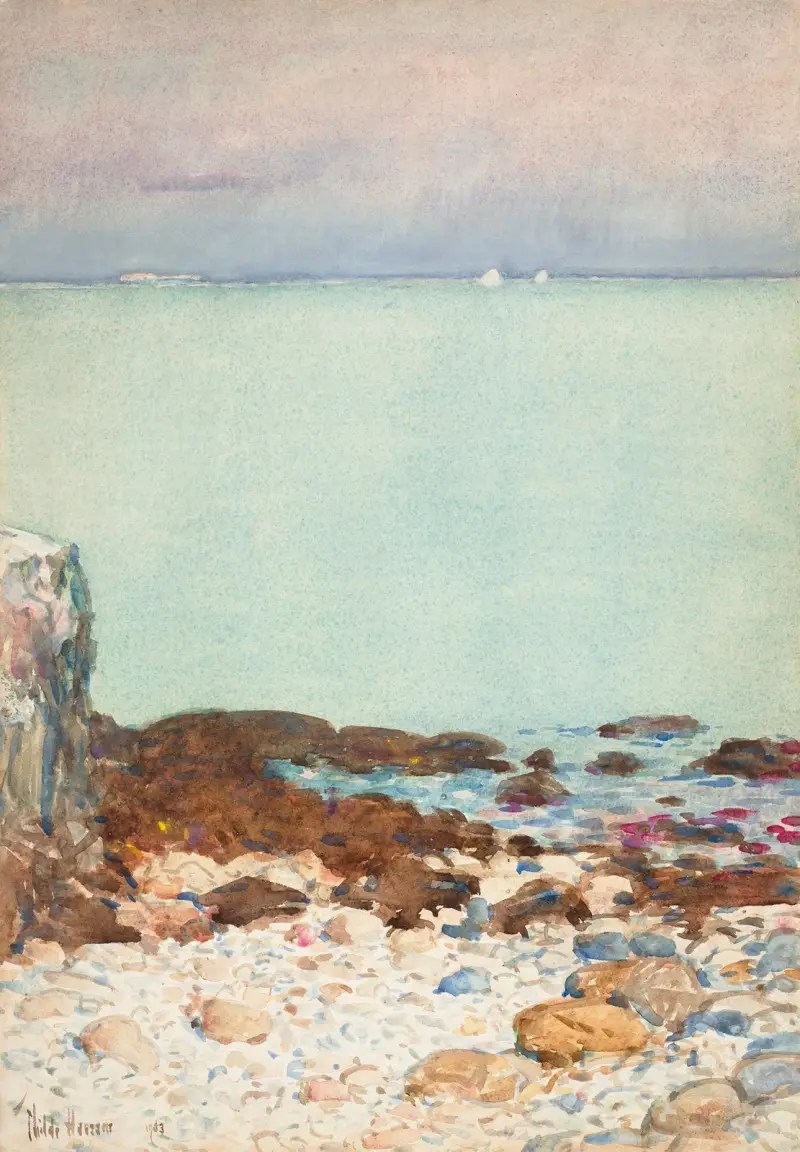 Lågvatten, Isles of Shoals av Childe Hassam