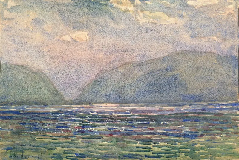 Middagstid ovanför Newburgh av Childe Hassam