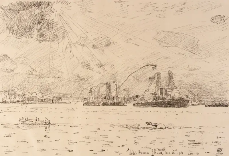 Flottans återkomst av Childe Hassam