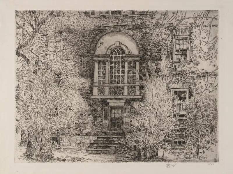 Vår i Annapolis (Chase House Garden) av Childe Hassam