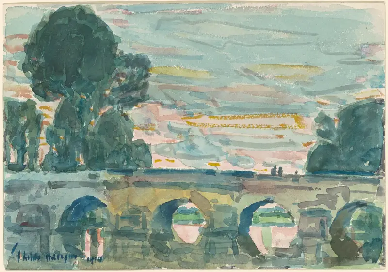 Bron vid Grez av Childe Hassam