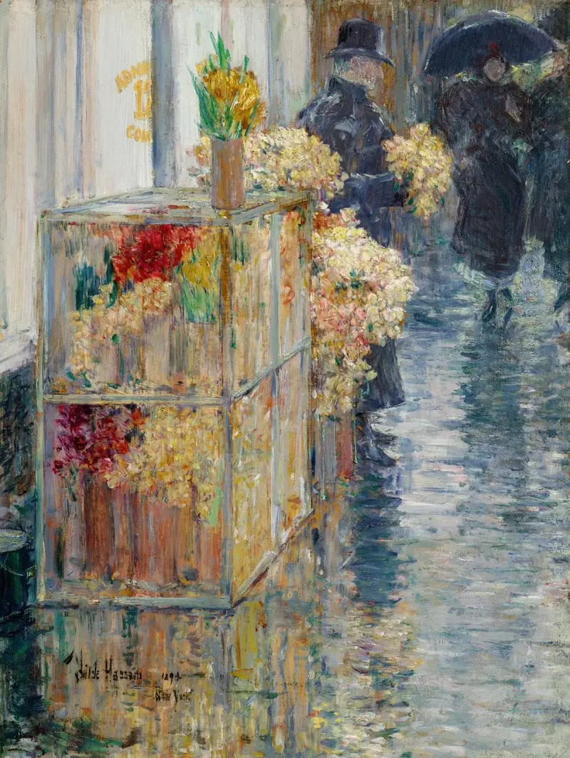 Blomsterförsäljerskan av Childe Hassam