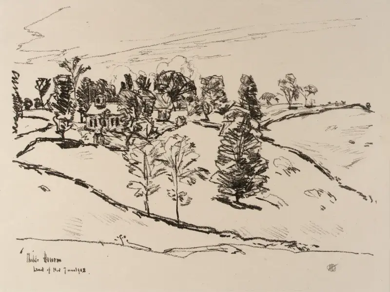 The Little School House, Land of Nod av Childe Hassam