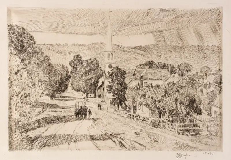 Den vermontska byn (Peacham) av Childe Hassam