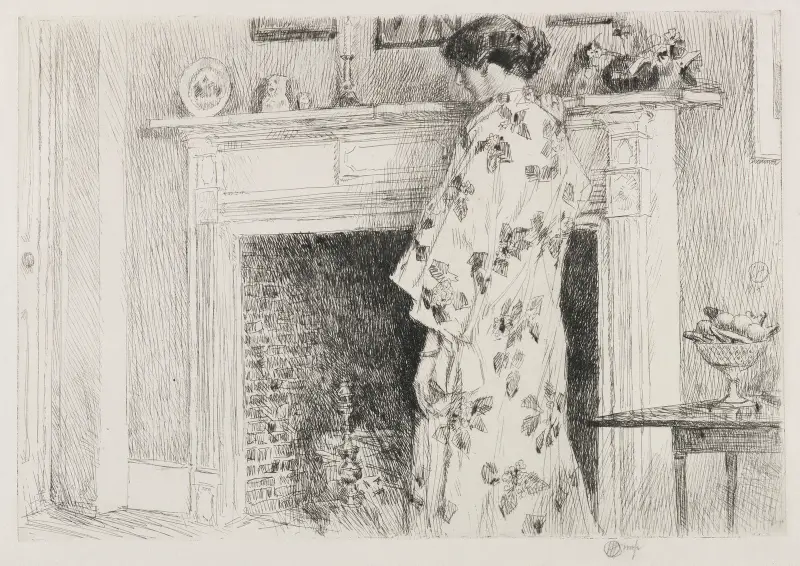 Den vita kimonen av Childe Hassam