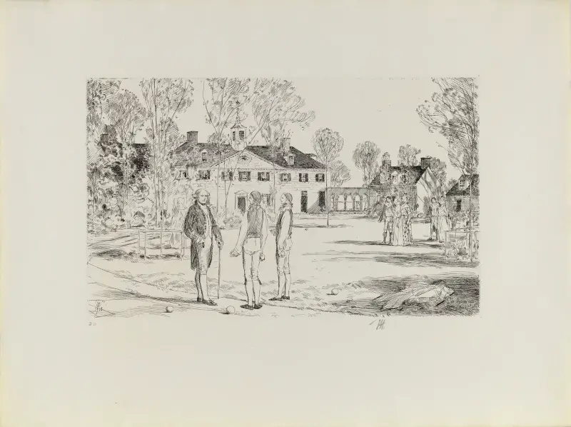 Washington i Mount Vernon av Childe Hassam
