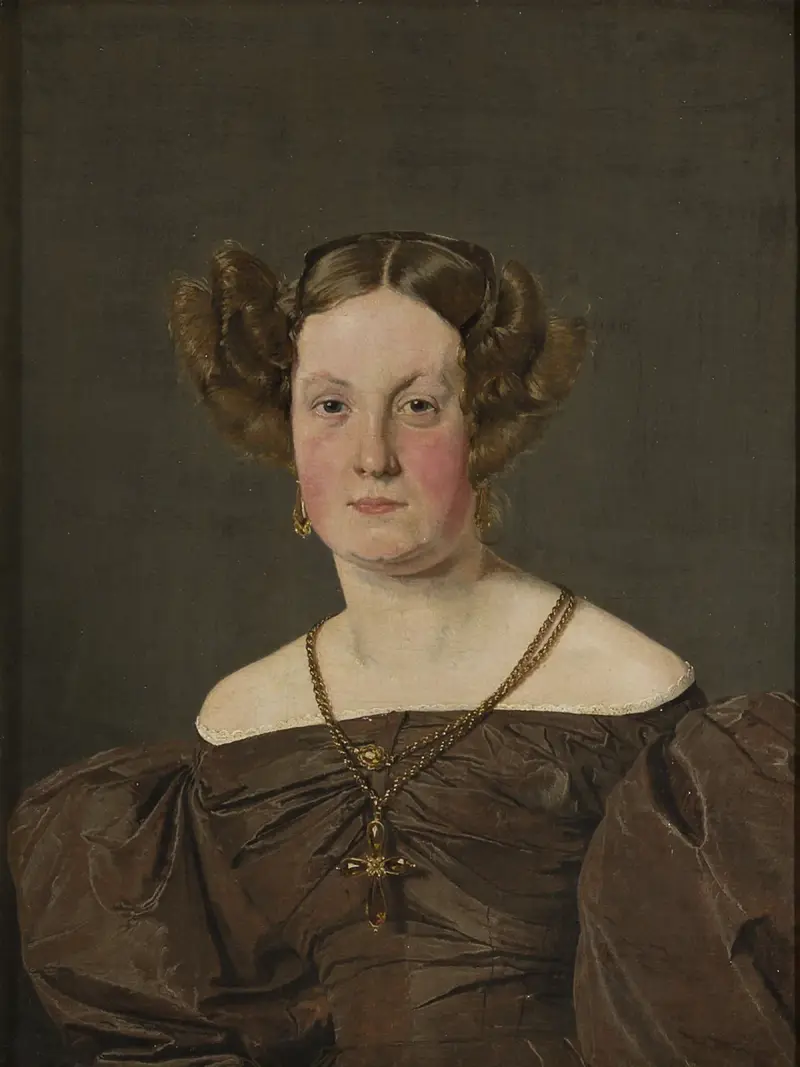 Adolphine Emelie Petersen, född de Roepstorff av Christen Købke