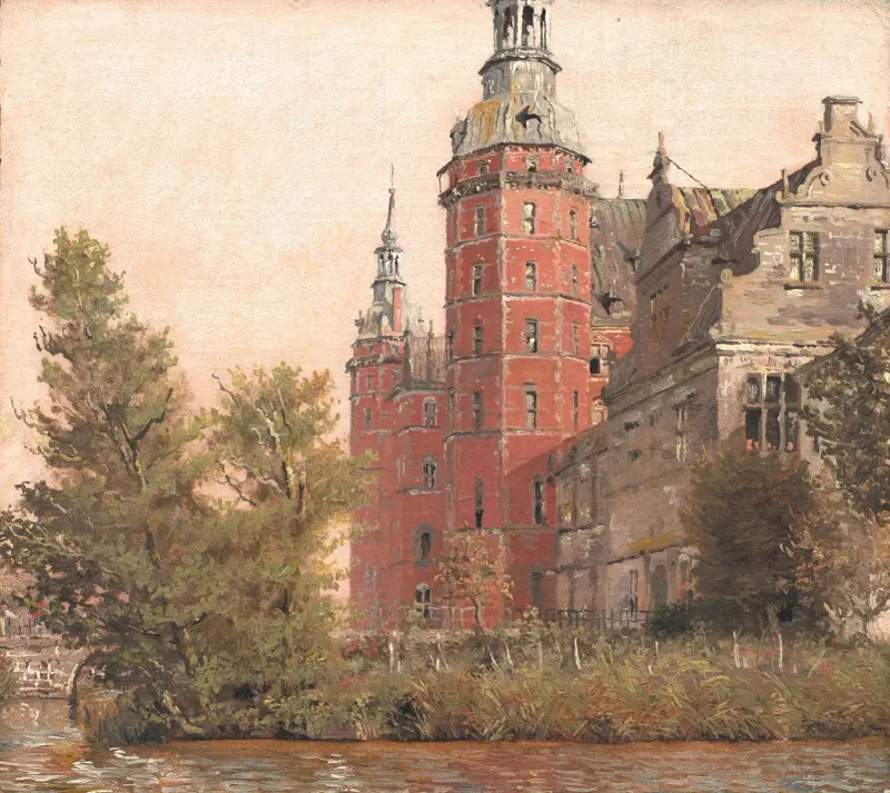 Frederiksborg Castle seen from the Northwest. Study av Christen Købke