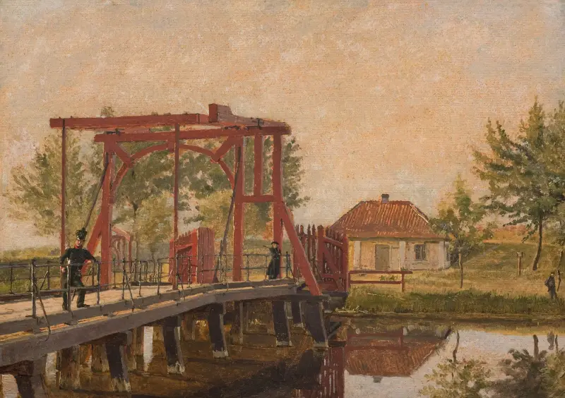 The Northern Drawbridge to the Citadel in Copenhagen av Christen Købke