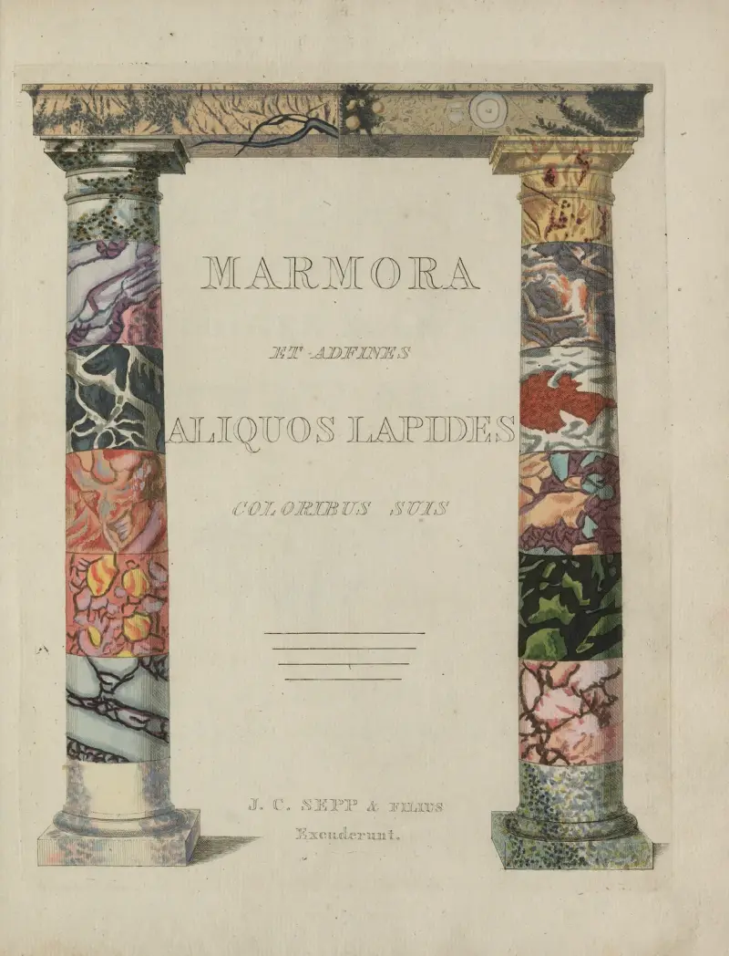 Afbeelding der marmor soorten Pl.001 av Jan Christiaan Sepp