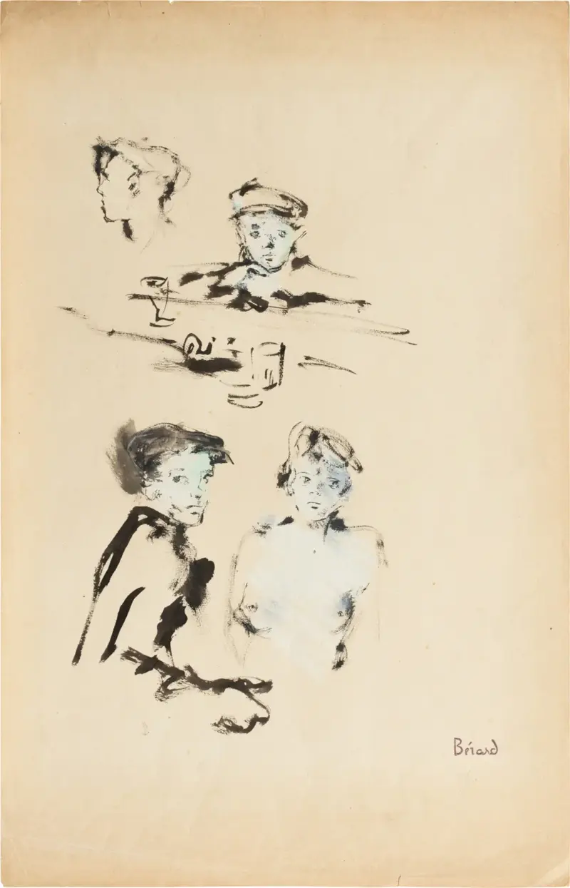 Differents studies for portraits (1940's) av Christian Bérard