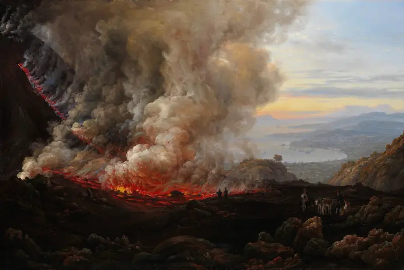 Ett utbrott av Vesuvius av Johan Christian Dahl