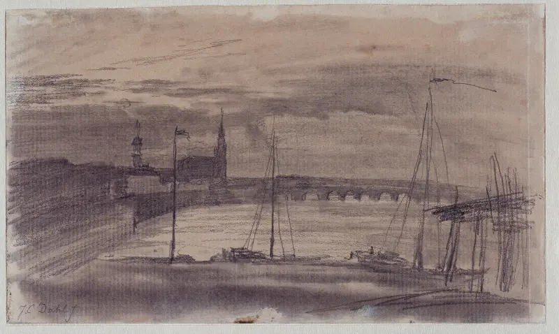 Dresden i månsken av Johan Christian Dahl