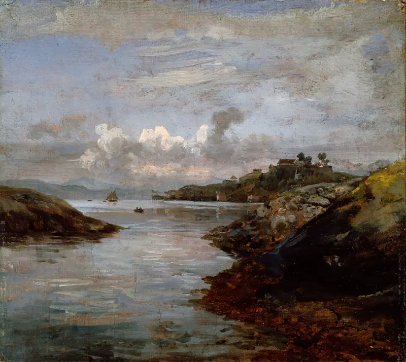 Fredriksbergs befästningar på Nordnes i Bergen av Johan Christian Dahl