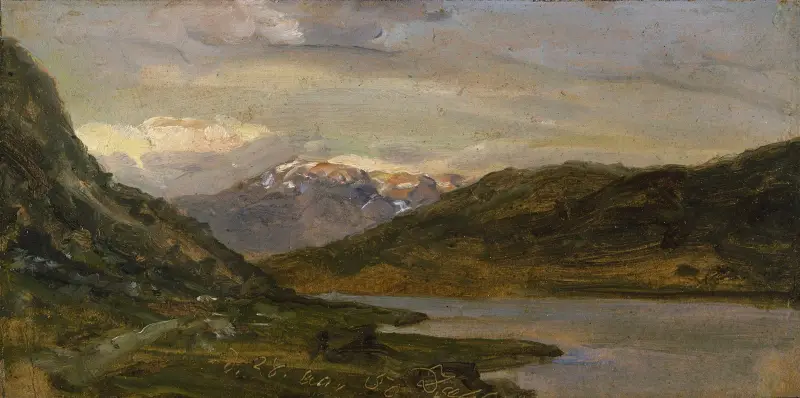 Landscape at Nystuen on Filefjell av Johan Christian Dahl