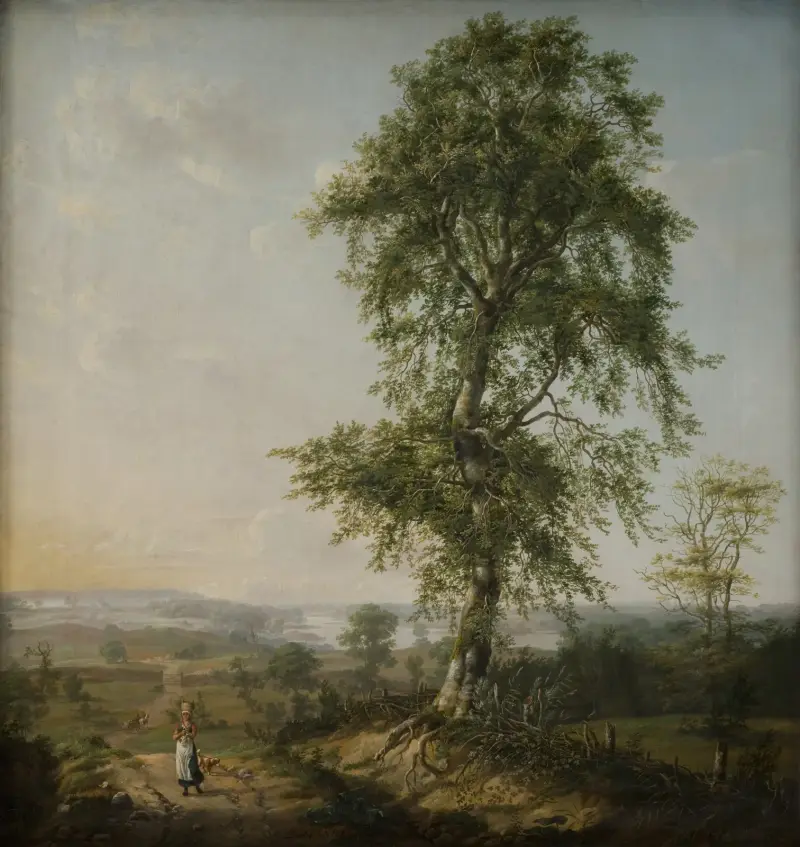 Landskap med ett stort träd av Johan Christian Dahl