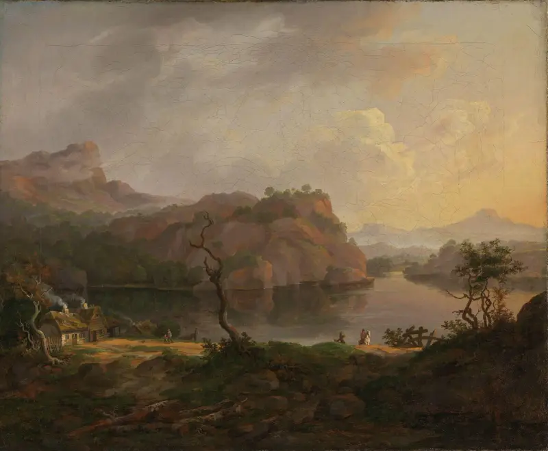Nordiskt landskap med ett dött träd av Johan Christian Dahl