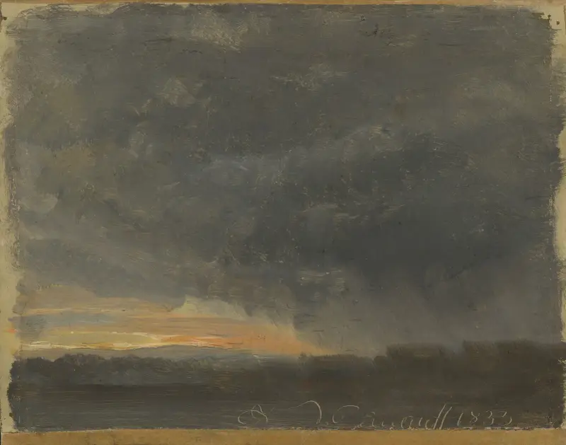 Gewitterwolken mit Regen von Johan Christian Dahl