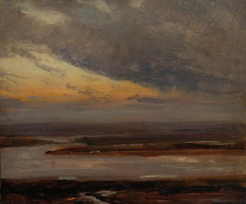 Studie vid Elbe av Johan Christian Dahl