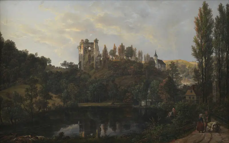 The Castle Ruin at Tharandt av Johan Christian Dahl