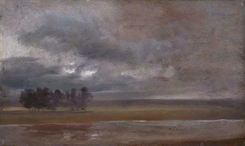 Elbe i regn av Johan Christian Dahl