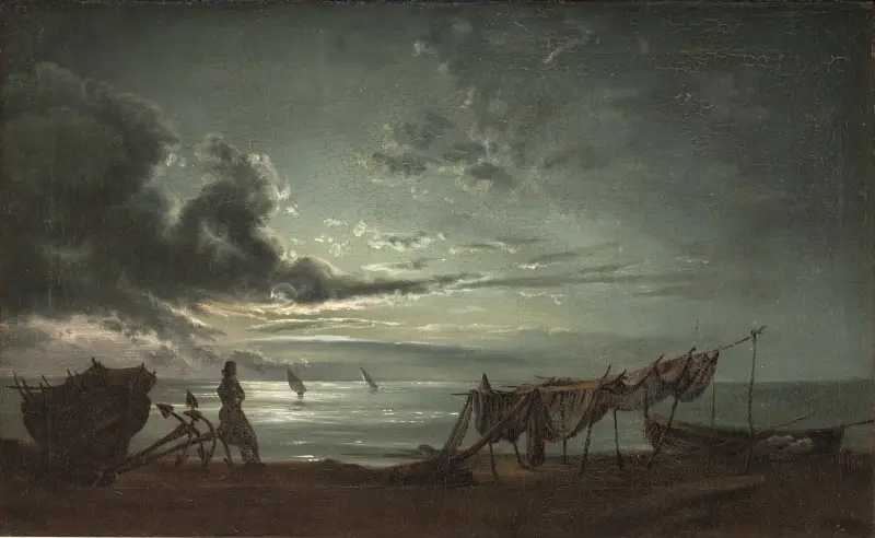Neapolitiska golfen. Månsken av Johan Christian Dahl