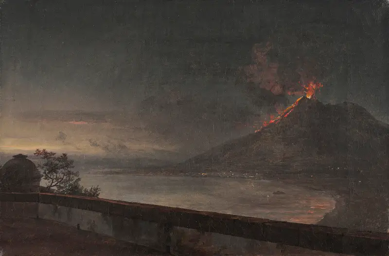 Utsikt mot Vesuvius från Quisisana av Johan Christian Dahl